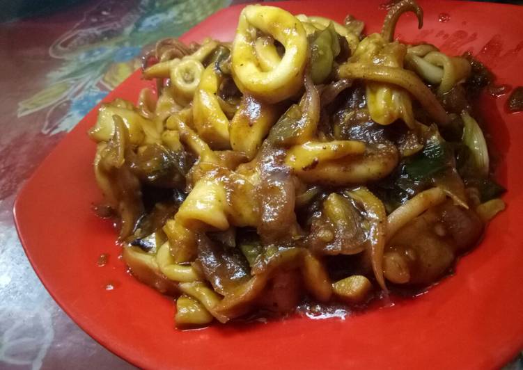 Resep Cumi pedes mantappppp lidah bergoyang Lezat