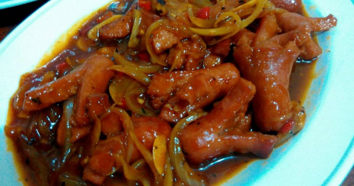 Resep Sosis Saus Pedas Manis Oleh Alikta Hasnah Safitri Cookpad