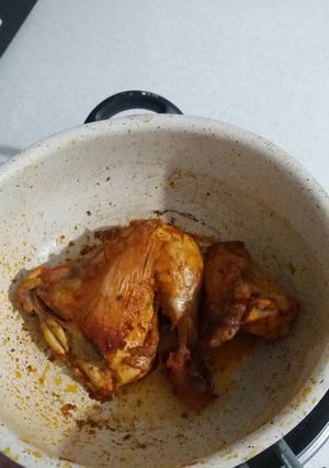 عکسی از دستور مرغ سرخ شده