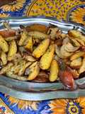 Potatoes au cidre, thym, ail et oignons