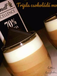 Tripla csoki mousse 🍫 - cukormentes recept fotója