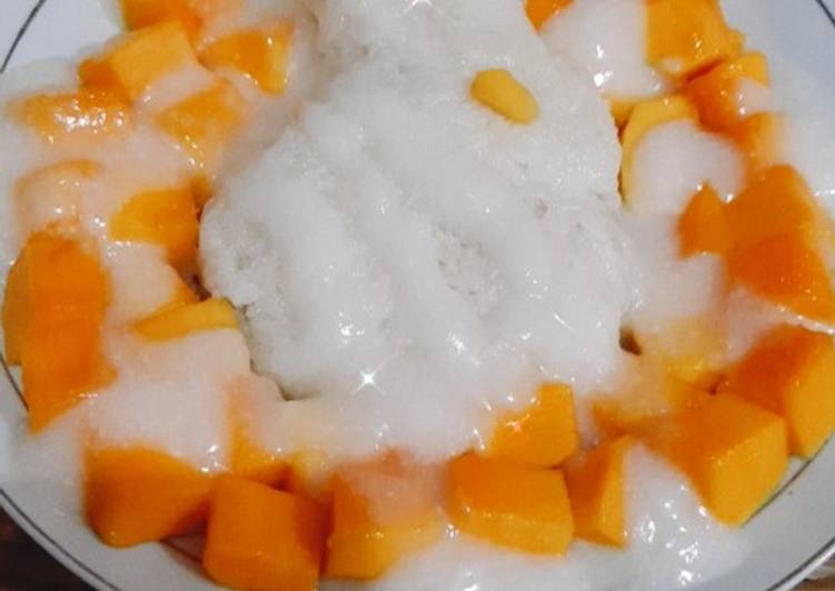 Cara menyajikan Mango Sticky Rice , Lezat Sekali