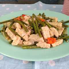 A picture of Tumis tempe kacang panjang.