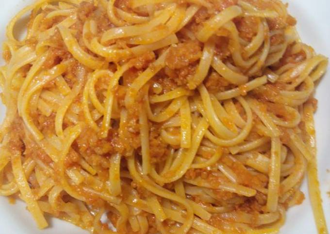 Spaghetti vegetarian Seitan Bolognese