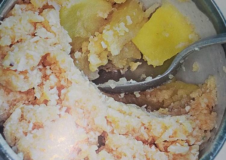 Easiest Way to Make Ultimate Banana, apple and coconut crumble- Abujamoms