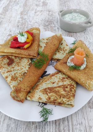 Une photo de Crêpes de chou-fleur