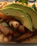 Ceviche de camarón express