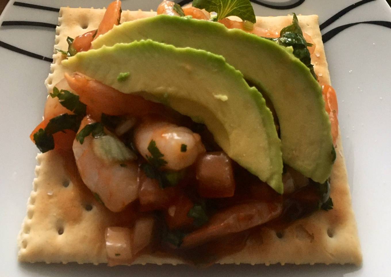 Ceviche de camarón express