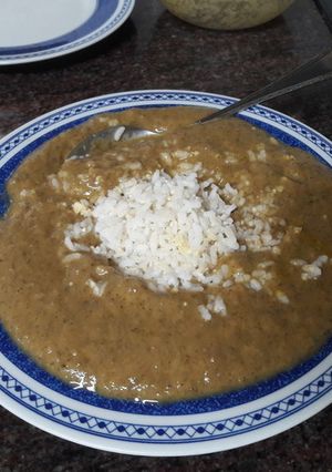 Foto principal de Crema vegana de calabacín con arroz