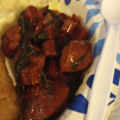A picture of Chard and Smoked Sausage.