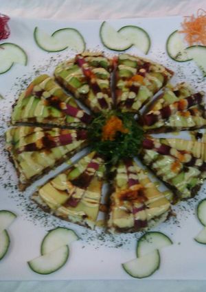 Una foto de Sushi "pizza", disfrutenla!!