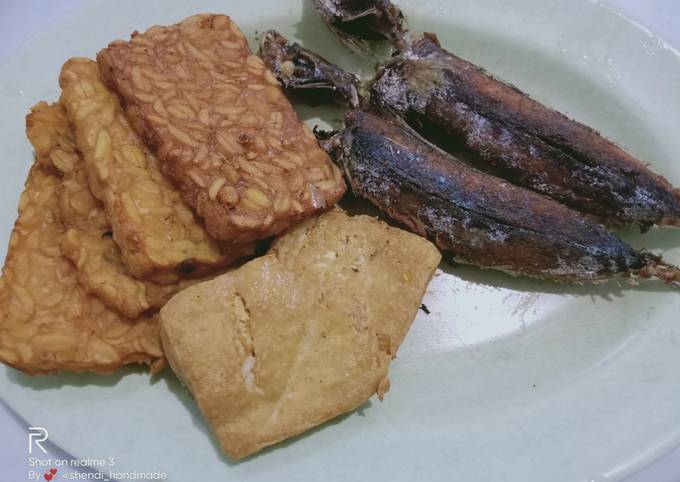 Tahu tempe dan ikan goreng sehat