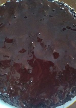 A picture of Eggless chocolate cake.