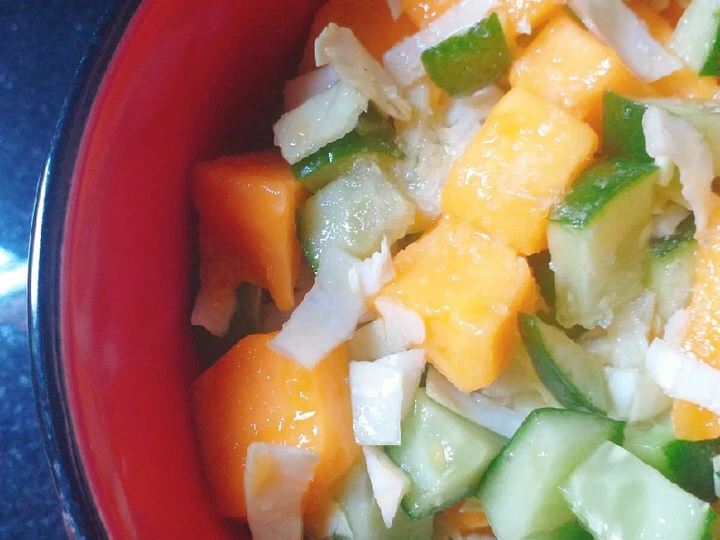 Easy Way Prepare Recipe Three coloured Mango Salsa that is Can Pamper Your Tongue, Appealing}