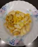 玉米粒燴皇帝豆（方便素）（簡單料理）（清冰箱料理）