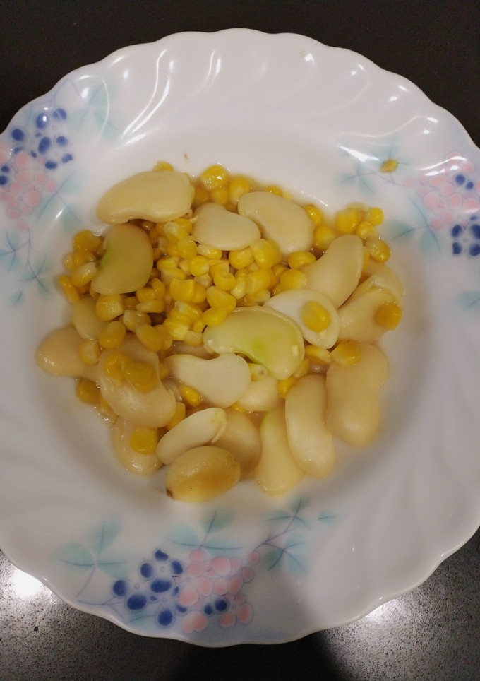 玉米粒燴皇帝豆（方便素）（簡單料理）（清冰箱料理） 的食譜成品照片