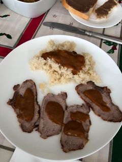 Una foto de Cinta de lomo al vino dulce