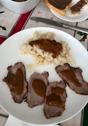 Una foto de Cinta de lomo al vino dulce
