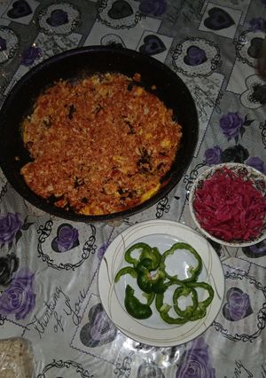 عکسی از دستور املت گوجه فرنگی ساده