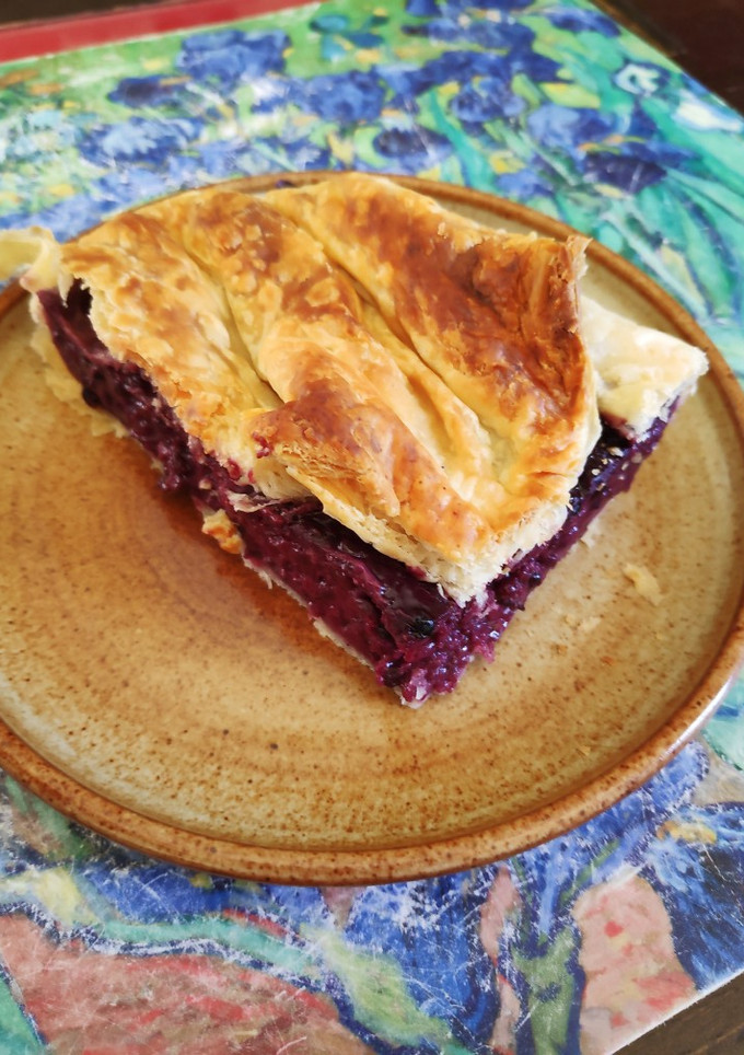 Una foto de Pastel de moras