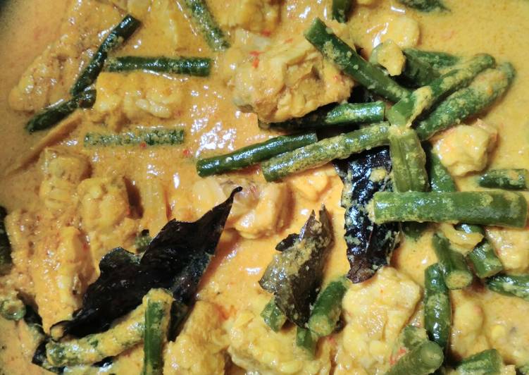 Gulai kacang panjang tempe