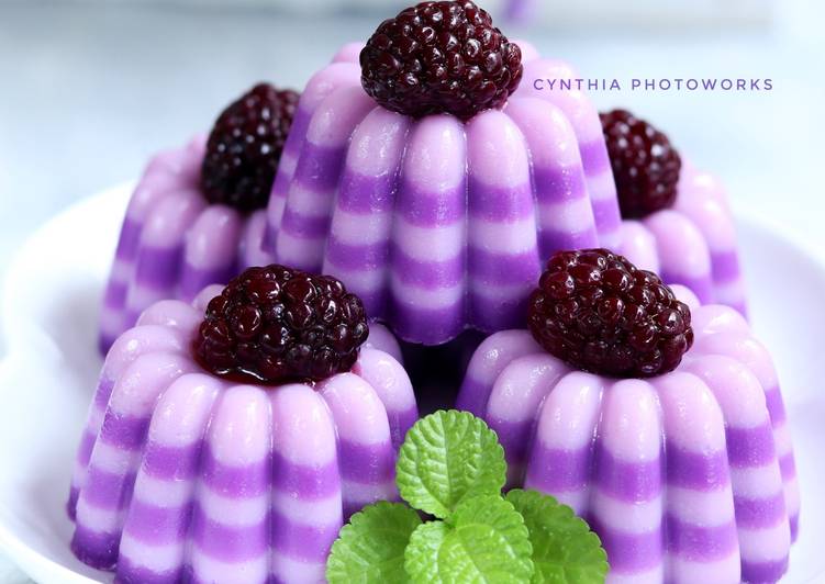 Resep Lapis beras taro | Cara Membuat Lapis beras taro Yang Sempurna