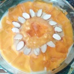 A picture of Mango jello custard.
