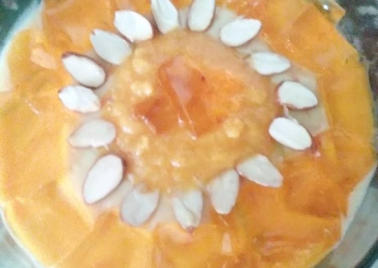 Easiest Way to Make Quick Mango jello custard