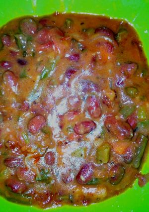 A picture of Beans with French beans & coconut #localfoodcontest_Nairobi_East.