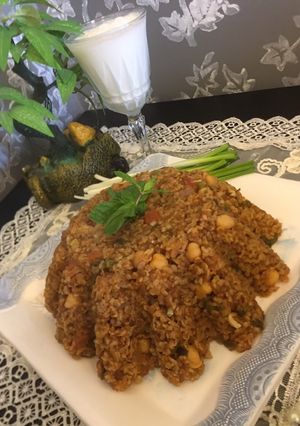 A picture of Turkish-Style Bulgur with Tomatoes.