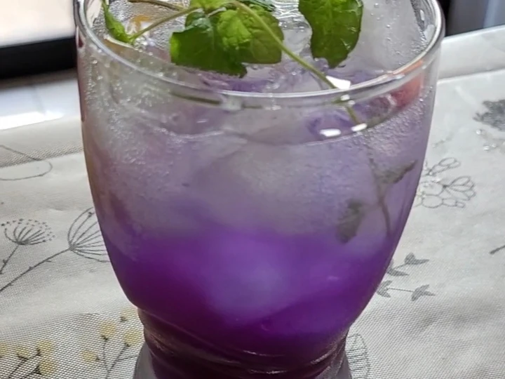 Langkah Mudah untuk Membikin Resep Mojito Bunga Telang dg soda/sprite yang Bikin Ngiler Anti Ribet, Mantap Sekali