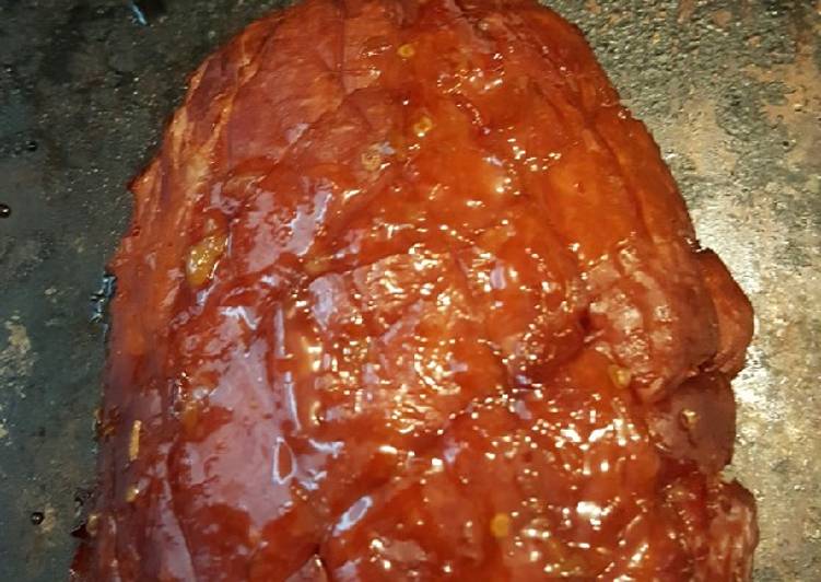 Simple Way to Make Any-night-of-the-week Smoked ham with a sweet chili glaze