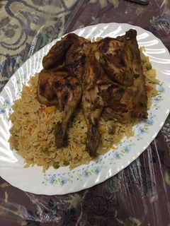صورة لوصفة فراخ مشوية على طريقتى و ارز بالخضار