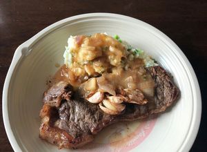 Hình của món Beef Steak kiểu Mỹ.