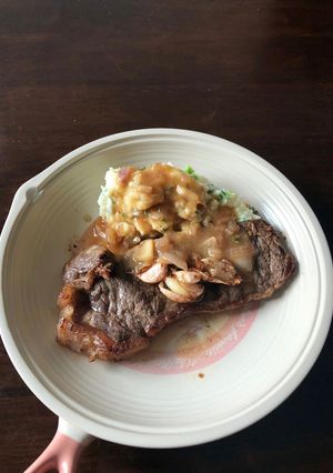 Hình của món Beef Steak kiểu Mỹ.