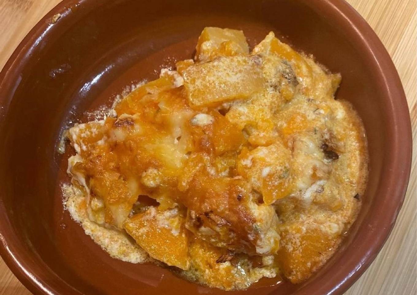 Gratin de butternut et mozzarella