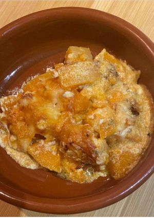 Une photo de Gratin de butternut et mozzarella