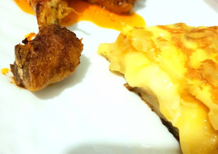 La Recette Pas à Pas 🥔🍗Tortilla raclette accompagnée de poulet paprika 🍗🥔