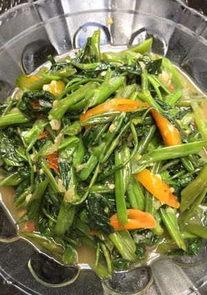 Foto resep Oseng kangkung pedas