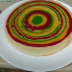 Rainbow cake A picture of Rainbow cake.
