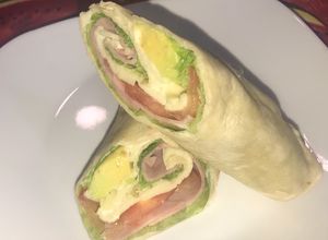 Una foto de Wrap de jamón y queso