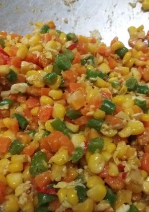 Foto resep Tumis wortel, buncis, jagung dan telur