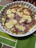 Coste al forno con prosciutto cotto e Brie