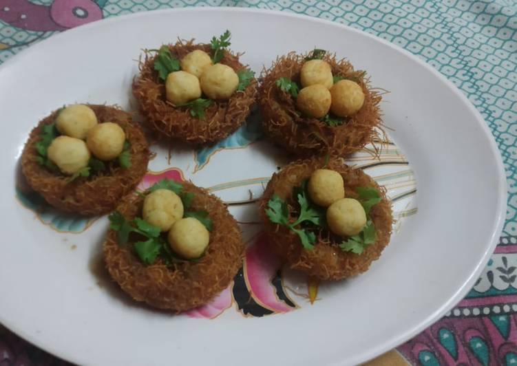 How to Make Ultimate Flattened rice and potato Birdnest