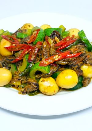 Foto resep Tumis Kerang Timun Telur Puyuh