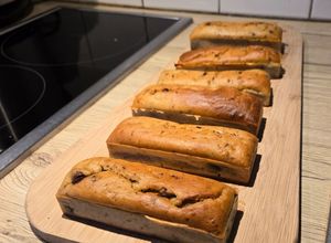 Une photo de Gâteau à la compote de pomme et pépites de chocolat