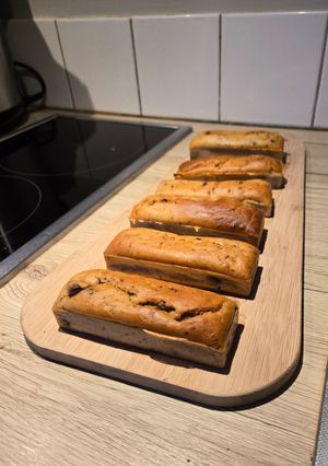 Une photo de Gâteau à la compote de pomme et pépites de chocolat