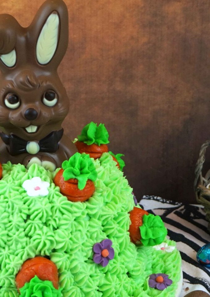 Una foto de Tarta de zanahoria conejo de pascua
