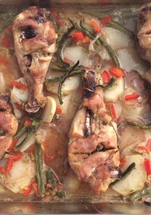 Una foto de Pollo a la cerveza