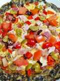 Pizza con base de berenjenas